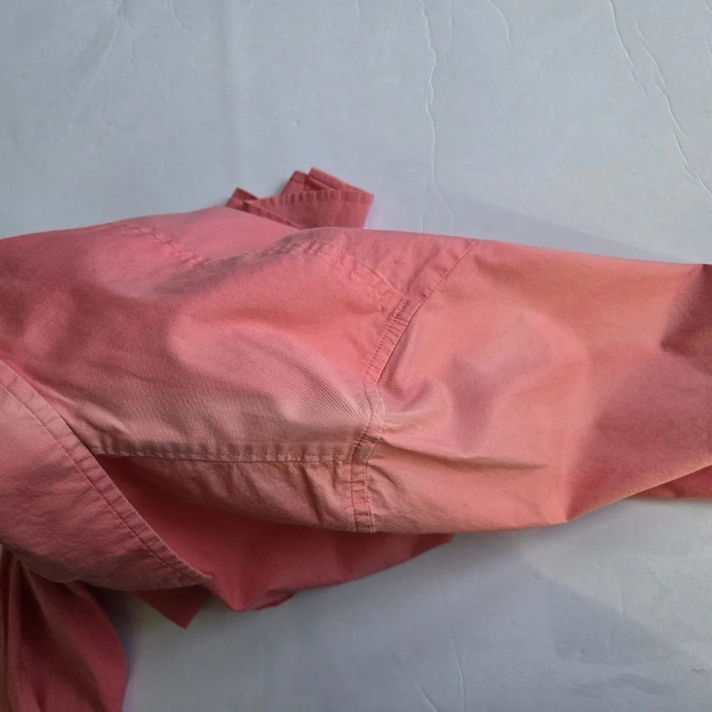 J.Crew Coral Button-Up Stretch Shirt